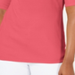 Karen Scott Blusa de algodão feminina com mangas e cadarço, coral, tamanho pequeno