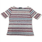 Blusa feminina Karen Scott com estampa de frutas vermelhas, branca, tamanho grande