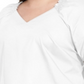 Blusa feminina Alfani Plus com acabamento franzido e decote em V, branca, tamanho 2X