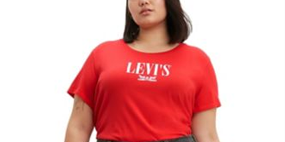 Camiseta Levi's Plus Tab Classic Perfect Feminina Vermelha Tamanho 1X