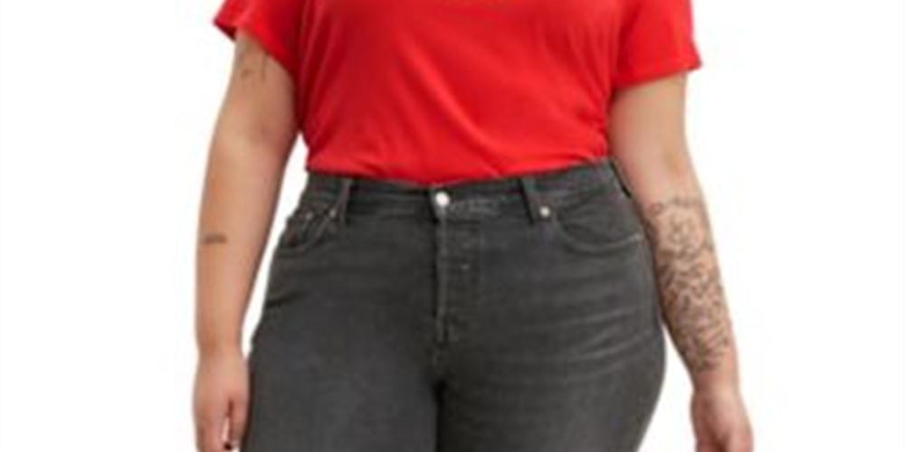 Camiseta Levi's Plus Tab Classic Perfect Feminina Vermelha Tamanho 1X