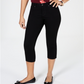 Calça jeans feminina Charter Club Tummy Control Bristol Capri preta, tamanho 8