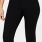 Calça jeans feminina Charter Club Tummy Control Bristol Capri preta, tamanho 8