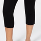 Calça jeans feminina Charter Club Tummy Control Bristol Capri preta, tamanho 8