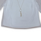 JM Collection Blusa feminina com manga franzida e colar azul tamanho grande
