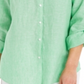 Camisa de linho feminina Charter Club, verde, tamanho X-S