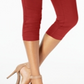 Calça Capri Feminina Alfani Tummy Control Pull On Vermelha Tamanho 10 Petite