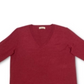 Suéter feminino com decote em V e bainha de faixa, tamanho XX-G, vermelho, estilo &amp; Co