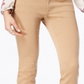 Calça skinny feminina Thalia Sodi com dois botões, marrom, tamanho 4
