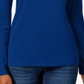Camiseta feminina de manga comprida Charter Club Pima Cotton, azul, tamanho X-S