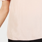 JM Collection Blusa feminina com babados e ombros de fora, rosa, tamanho X-S