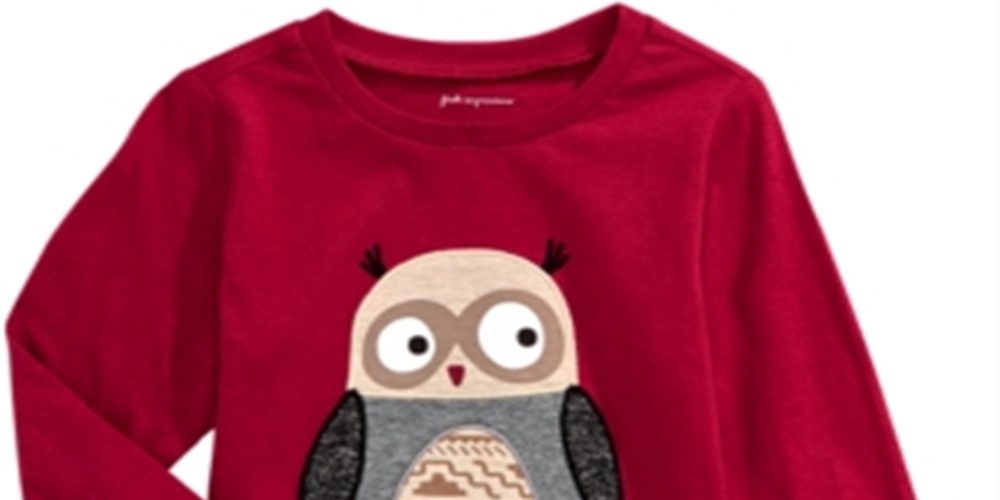 Camiseta infantil First Impressions Baby Boy Cotton Little Owl, vermelha, tamanho 12 meses