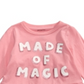 Camiseta infantil de algodão com manga comprida e bainha peplum First Impressions, rosa, tamanho 2T