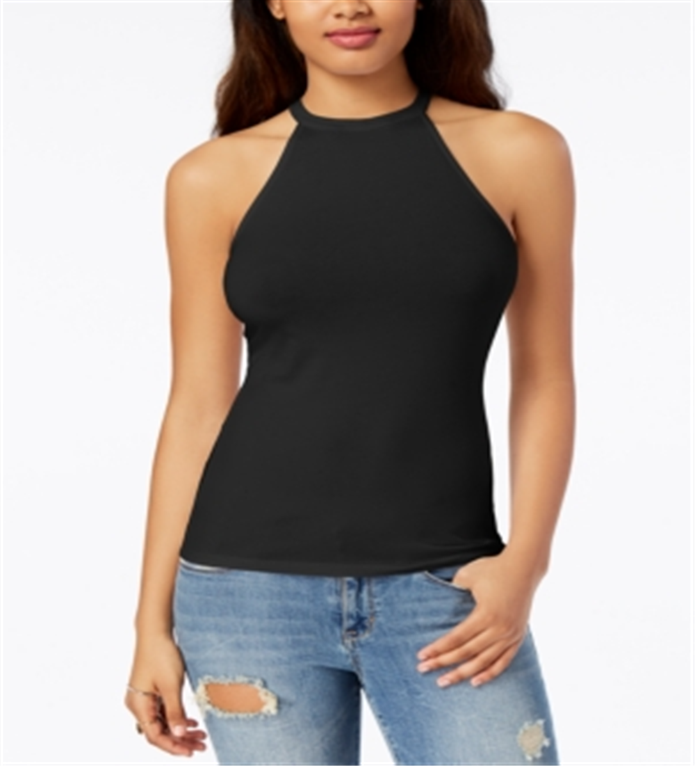 Guess Women's Eco Elyza Top com recortes nos ombros, preto, tamanho X-S
