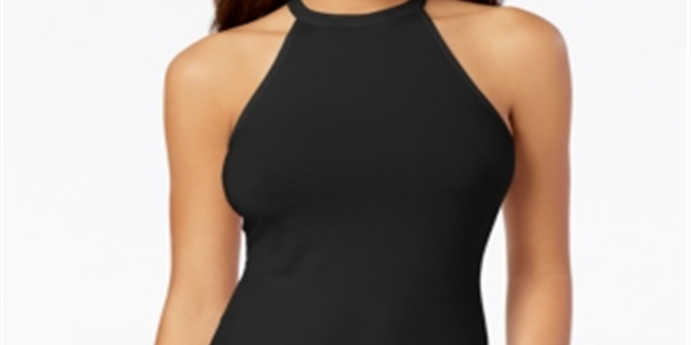 Guess Women's Eco Elyza Top com recortes nos ombros, preto, tamanho X-S