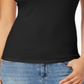 Guess Women's Eco Elyza Top com recortes nos ombros, preto, tamanho X-S