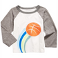 Camiseta estampada de basquete First Impressions para bebês meninos, branca, tamanho 6-9 meses