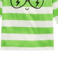 Camiseta de algodão com estampa de rosto listrada First Impressions para bebês meninos, verde, tamanho 6-9 meses