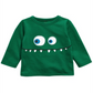 Camiseta infantil First Impressions com aplique de rosto de monstro para meninos, verde, tamanho 12 meses