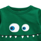Camiseta infantil First Impressions com aplique de rosto de monstro para meninos, verde, tamanho 12 meses