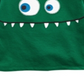 Camiseta infantil First Impressions com aplique de rosto de monstro para meninos, verde, tamanho 12 meses