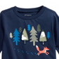 Camiseta infantil First Impressions Forest &amp; Fox para meninos, azul, tamanho 3T