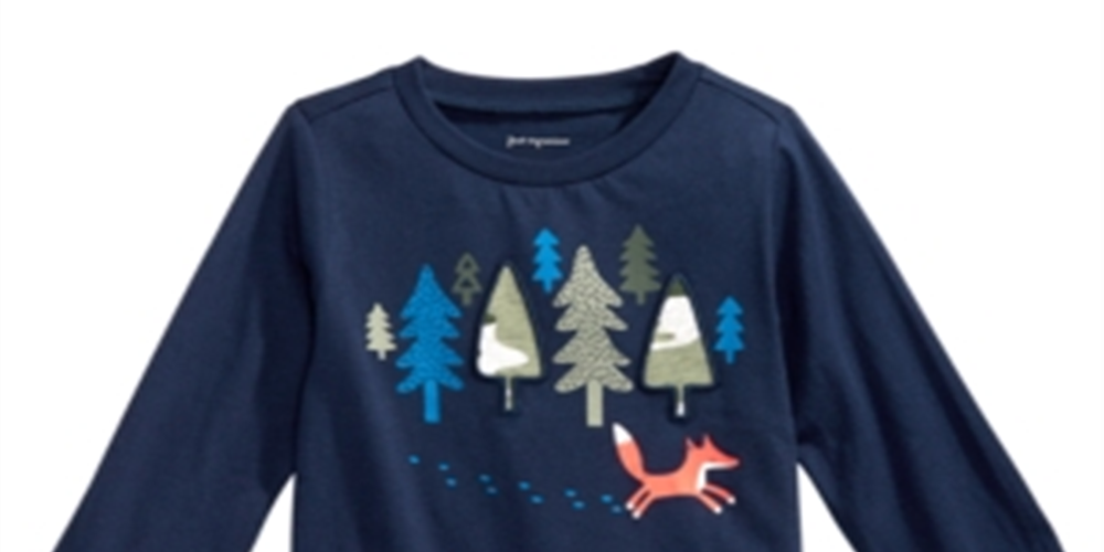 Camiseta infantil First Impressions Forest &amp; Fox para meninos, azul, tamanho 3T