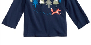 Camiseta infantil First Impressions Forest &amp; Fox para meninos, azul, tamanho 3T