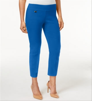 Calça Capri Feminina Alfani Tummy-Control Pull-on Azul Tamanho 16 Petiteetite