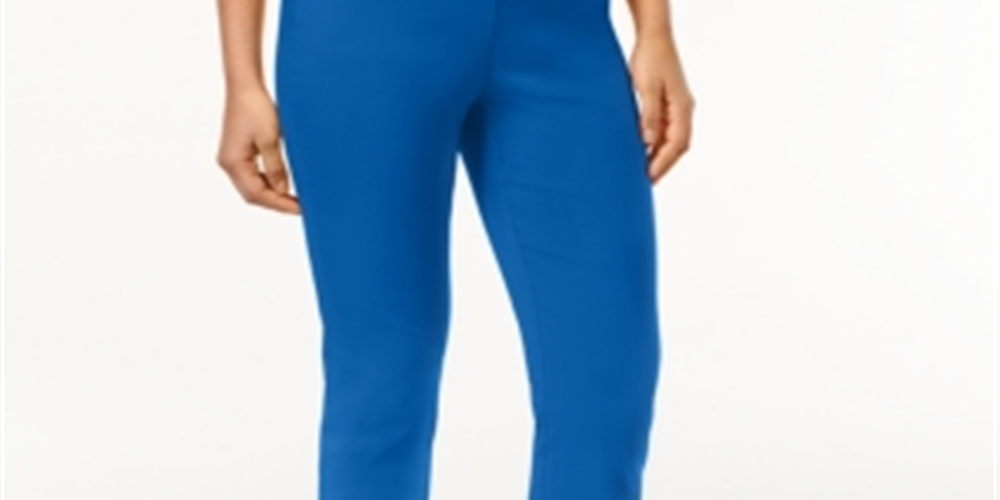 Calça Capri Feminina Alfani Tummy-Control Pull-on Azul Tamanho 16 Petiteetite