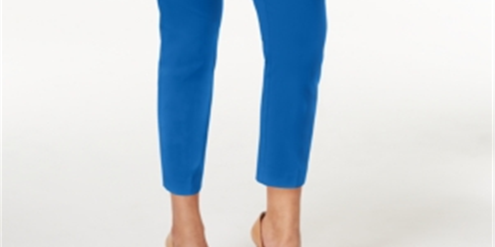 Calça Capri Feminina Alfani Tummy-Control Pull-on Azul Tamanho 16 Petiteetite