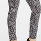 Calça jeans skinny feminina INC International Concepts Essential Leopard, preta, tamanho 2