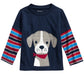 Camiseta infantil First Impressions Baby Boy com estampa de filhotes e camadas, azul, tamanho 18 meses