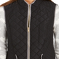 Colete feminino acolchoado com gola alta Charter Club, preto, tamanho X-S
