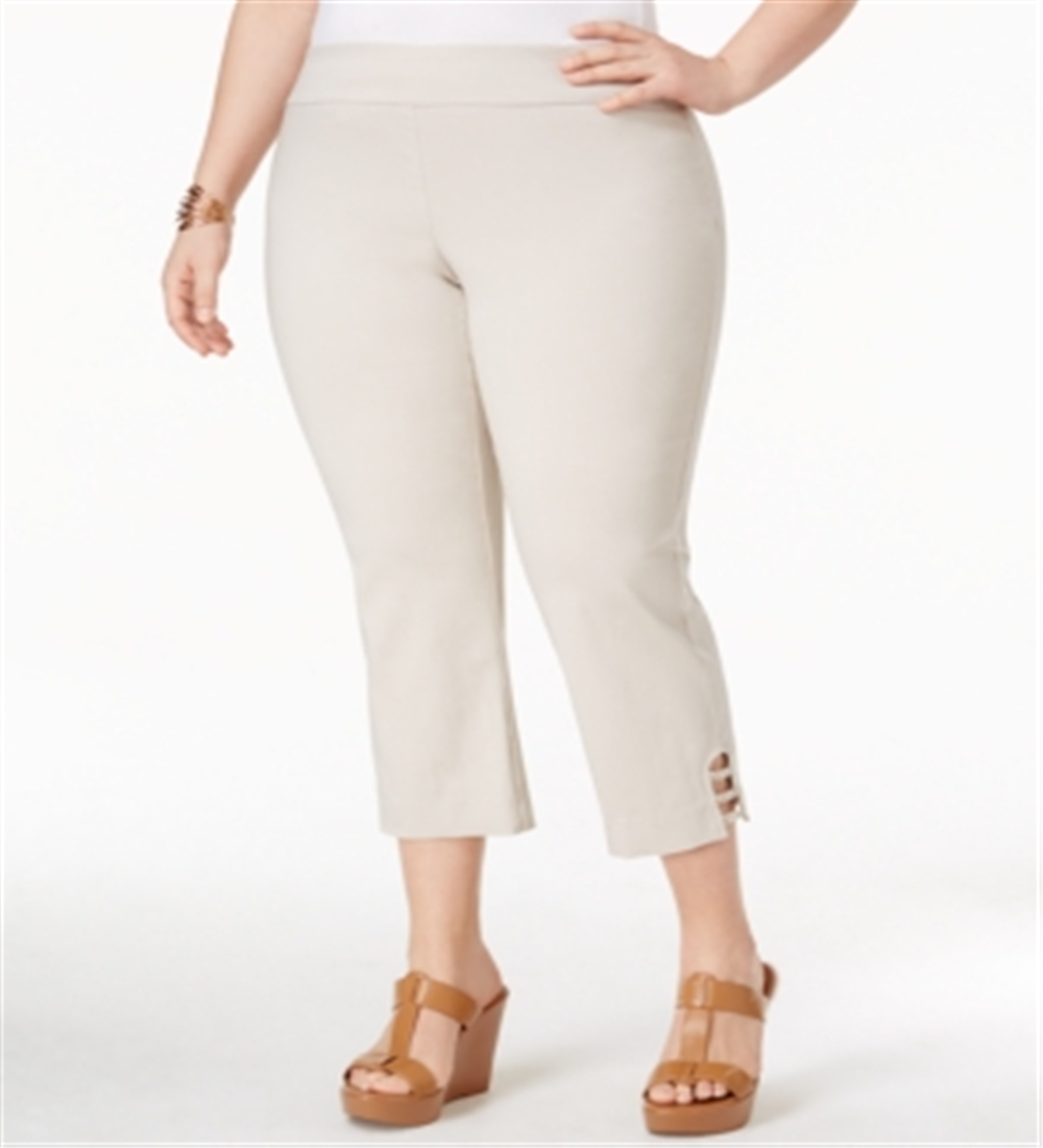Calça JM Collection PlusCapri Marrom Tamanho 0X