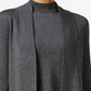 JM Collection Petite Suéter sem mangas com gola falsa cinza tamanho Petite XL