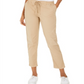 Calça utilitária com punho e puxador feminina Style &amp; Co, marrom, tamanho quadrado 18