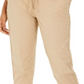 Calça utilitária com punho e puxador feminina Style &amp; Co, marrom, tamanho quadrado 18