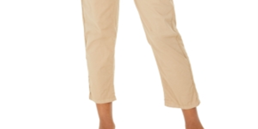 Calça utilitária com punho e puxador feminina Style &amp; Co, marrom, tamanho quadrado 18