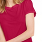 Camiseta feminina lisa com amarração nas costas Maison Jules, vermelha, tamanho X-S