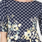 Blusa feminina Charter Club com estampa floral e mangas franzidas, azul, tamanho pequeno