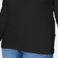 Karen Scott Top Feminino com Decote Redondo e Acabamento em Cetim, Preto, Tamanho XS