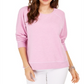 Moletom feminino com costura contrastante Style &amp; Co, rosa, tamanho X-S