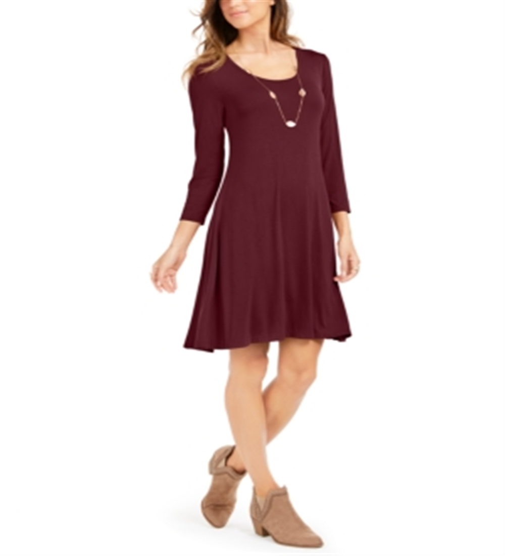 Vestido rodado feminino Style &amp; Co vermelho tamanho pequeno