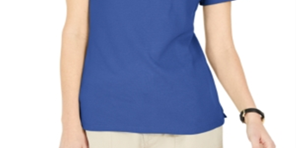 Karen Scott Top Feminino com Cadarço e Camadas Azul Tamanho P