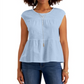 Top feminino em camadas de algodão pequeno da Style &amp; Co, lilás, tamanho pequeno médio