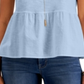 Top feminino em camadas de algodão pequeno da Style &amp; Co, lilás, tamanho pequeno médio