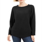 Moletom esportivo feminino Karen Scott, preto, tamanho X-S