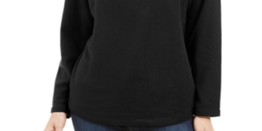 Moletom esportivo feminino Karen Scott, preto, tamanho X-S