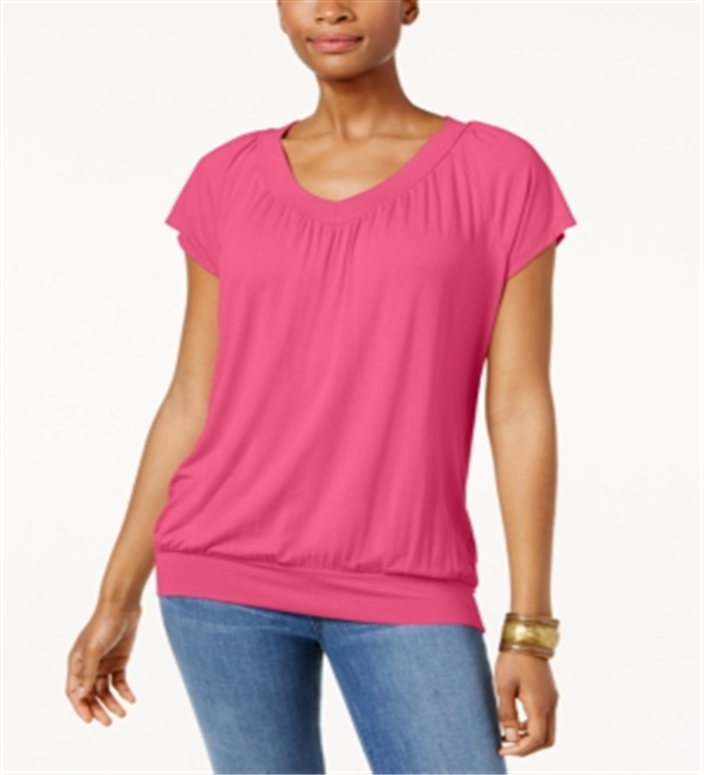 Camiseta Blusa Feminina JM Collection Rosa Tamanho P